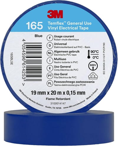 Isolatietape Vinyl Blauw 19mm x 20m Elektrische Installatie