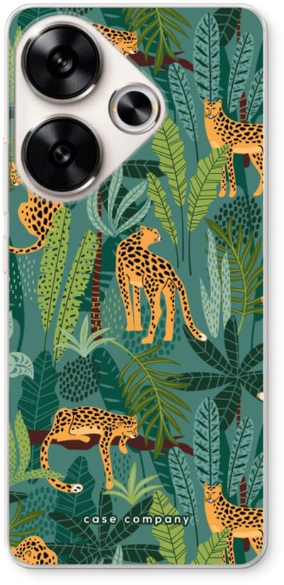 Case Company® - Hoesje geschikt voor Xiaomi Poco F6 hoesje - Luipaard 2 - Soft Cover Telefoonhoesje - Bescherming aan alle Kanten en Schermrand