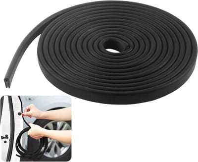 Rubberen randbescherming voor platen, autodeuren, luiken en tafelhoeken - 2 mm x 6 m EPDM-profiel