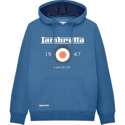 Lambretta Heren AW24 Target Hoodie (Donkerblauw)