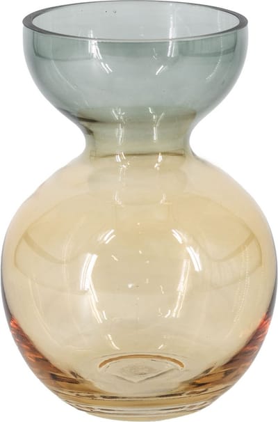 HomeBound by KY | Glazen vaas ombré | 12,7x12,7x18,2cm | bloemenvaas ombré