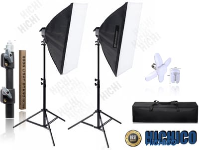 HiCHiCO® Softbox Studiolampen – Studioflitser continu fotostudio-apparatuur - Softboxen Fotografie Foto Studio Verlichting Kit,,,,, 1SET/2PCS