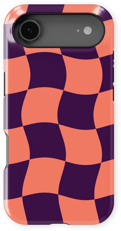 Checkered Warp Hoesje geschikt voor iPhone 17 Air | Geschikt Voor Mag | Uniek Design Hoesje | Beschermhoes geschikt voor iPhone 17 Air Check Flame