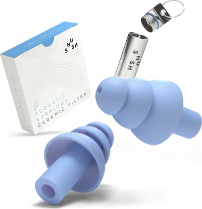 Shush Acoustic Earplugs - Muziek oordoppen voor festivals, feesten en concerten - Synthetisch rubber 365x herbruikbaar - Keramisch muziekfilter (SNR 23 dB) met superieure geluidskwaliteit