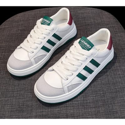 Leren Duitse Trainingsschoenen Dames Kleine Witte Schoenen Zomer Nieuw Ademende Dunne Board Schoenen Platte Casual Sportschoenen Dames 38 gray