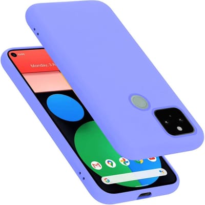 Cadorabo Hoesje geschikt voor Google PIXEL 5 in LIQUID LICHT PAARS - Beschermhoes gemaakt van flexibel TPU silicone Case Cover