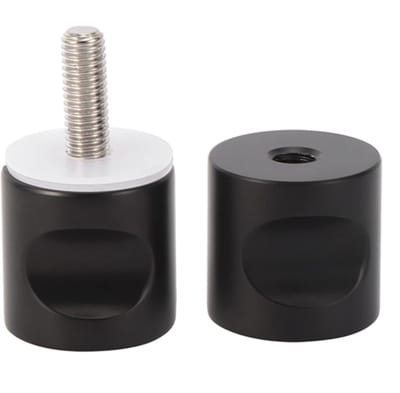 Dailygoods- Kastknop Zwart - Aluminium Deurkruk - Glazen Deur - Vervanging Dressoir - 2 Stuks - 6 x 2,9 cm
