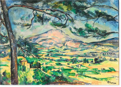 Lanzfeld Cézanne - Poster Schilderij 50x70 cm - Montagne Sainte-Victoire - Paul Cézanne - Koker
