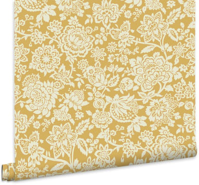Laura Ashley Trailing Laurissa Behang - Bloemen - 10mx52cm - Geel