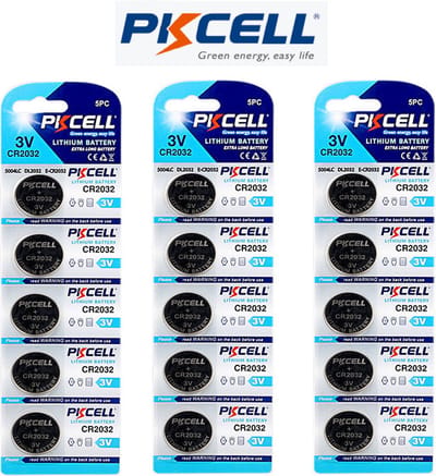5Pcs | Pkcell | CR2032 | 3V Batterij | Lithium Batterij Voor Watch Computer Afstandsbediening Rekenmachine | Knoopcel | Coin Batterij| Groene Energie |