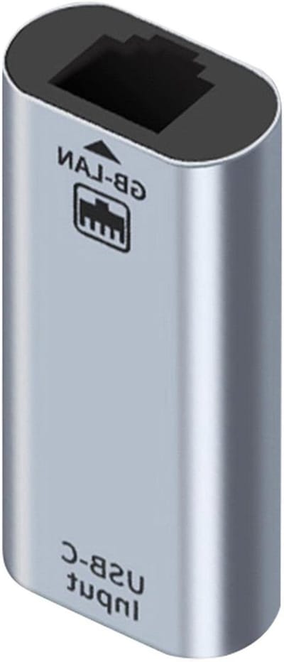 Ethernet Adapter - Type C Converter - Internet Verbinding - Gigabit Snelheid - 1 Gbit/s - Zwart