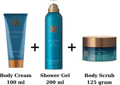 Rituals - Hammam - Shower Gel 200 ml + Body Cream 100 ml + Body Scrub 125 gram -