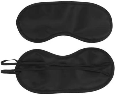 Zwarte Slaapmaskers - Zwart slaapmasker - Reismasker - Verduisterend masker - 2 stuks - Basic masker - Satijnlook - Polyester - Zacht slaapmasker - CHPN