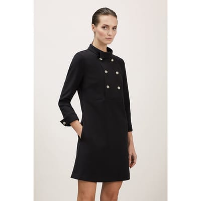Motivi Double-breasted Minidress Black Maat: 38 | Mini Jurken Outlet | Dames | Zwart