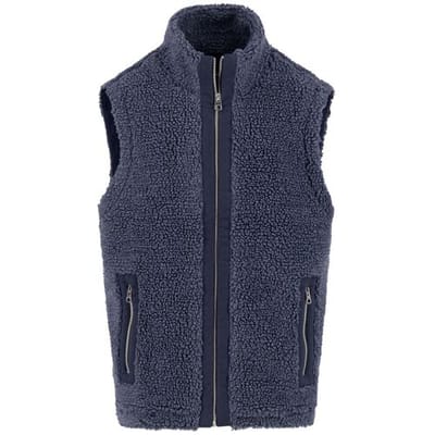 Fynch-Hatton Body-Warmer Uni Color Soft Teddy Dark Navy / male