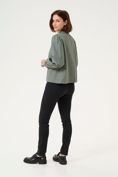 Blouse met lange mouwen Regular fit Balsam Green