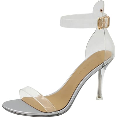 Transparante Open-toe Hoge Hak Sandalen Koreaanse Stijl Gesp Stiletto Sandalen Vrouwelijke Eénband Hoge Hak Schoenen 39 white