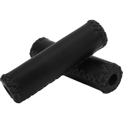 Poignée de Guidon de Vélo Rétro Cuir PU Poignées de Guidon de Vélo Universelles Résistantes à l'Usure Couvre-Guidon Noir noir