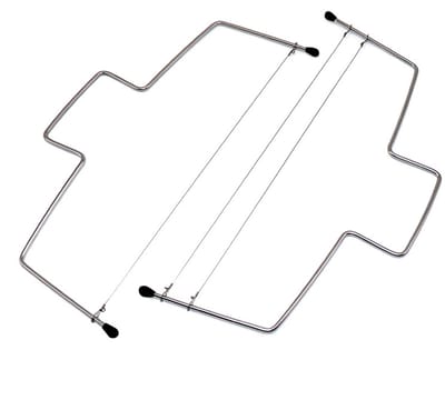 Taartsnijder - 2 stuks - Taartverdeler - Verstelbare Taartnivellering - RVS - Enkele Taartzaag/Twee draden - Taartzaag & Cake snijder - Taartzaag & Cake snijder - 33cm - Zilver