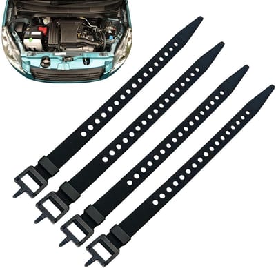 Kabelbinders Set - Spanbanden Riemen - Spullen Vastzetten - Verstelbaar Siliconen Materiaal - 30 cm - Zwart