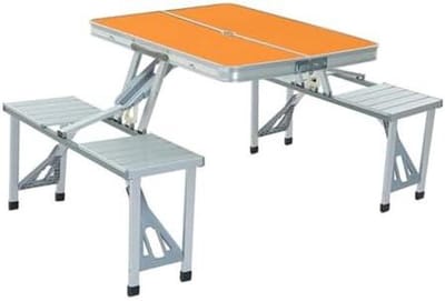 Opklapbare Tafel Stoelset - Picknick Set - Buitenactiviteiten Kamperen - Alles-in-één Draagbaar - Compact Lichtgewicht - Aluminium