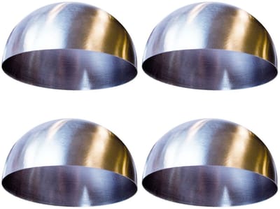 Lily Cook Amuse cloche/garneer vormen - 4x stuks - RVS - D8 x H4 cm - hapjes stolp