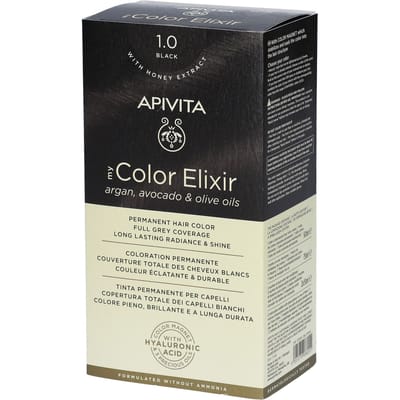 Apivita Hair Colour Haarverf Color Elixir Permanent Hair Color 1.0 Black 1St