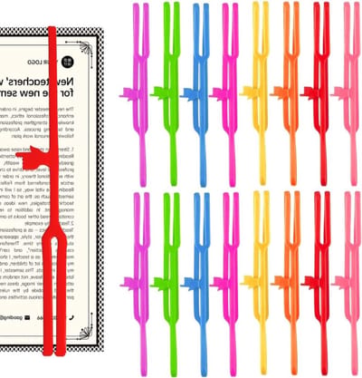 16-delige set siliconen bladwijzers, elastische vingerbladwijzers, ideaal voor boeken, schoolbenodigdheden en kantooraccessoires