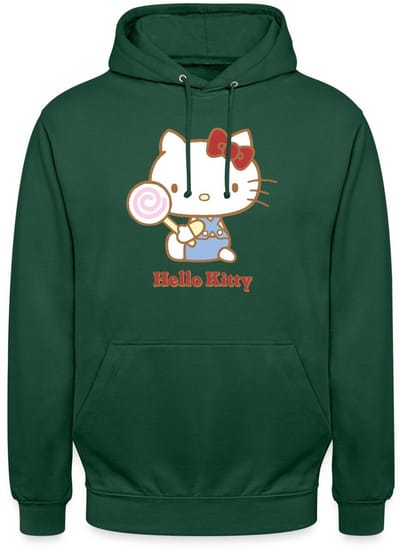 Hello Kitty Met Een Lollipop Hoodie Unisex