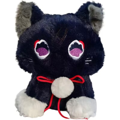 Schattige Anime Genshin Impact Scaramouche Kat Pluche Pop Zwerver Huisdier Knuffel Verjaardagscadeau black