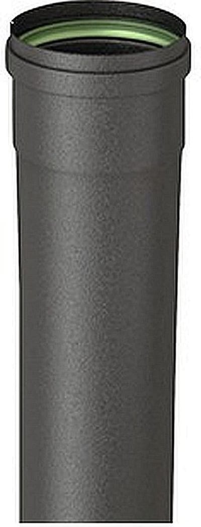 Aansluitstuk enkelwandig 15 cm Ø 80 mm zwart Pelletkachel F/M