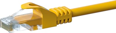 Danicom UTP CAT5e patchkabel - 0,25 meter geel - 100% koper - netwerkkabel - internetkabel - UTP kabel - RJ45 - 1000 mbit/s
