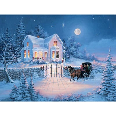 5D Diamond schilderij winter sneeuwlandschap volledige ronde diamant borduurwerk kruissteek 20X30CM gray