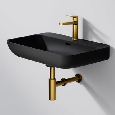 Steinberg Series 440 Wall Washbasin in Mineo Stone 60 x 40 cm 440 6112 S