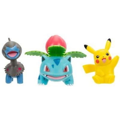 Pokemon Battle Figuren Set 3-pack Pikachu, Deino, Ivysaur Bekende knuffels