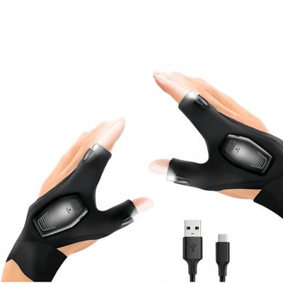 Handschoenen - Handschoenen LED licht - Handschoenen heren - Zaklamp - Hardloop handschoenen - LED Handschoenen Lichtjes - Vissen Cadeaus voor Mannen - Uniseks - Fietsen - Cadeaus voor Mannen - Kerstcadeau - Pasen