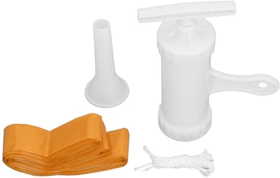 Dailygoods- Worstenvellen - Hoge Temperatuur Weerstand - Plastic - Handmatige Vulhoppers - Veilig en Eenvoudig in Gebruik - Set van 10/11 Onderdelen - Worstenhuid