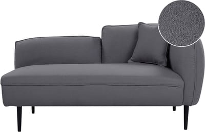 BELIANI CHEVANNES - Chaise longue - Donkergrijs - Bouclé