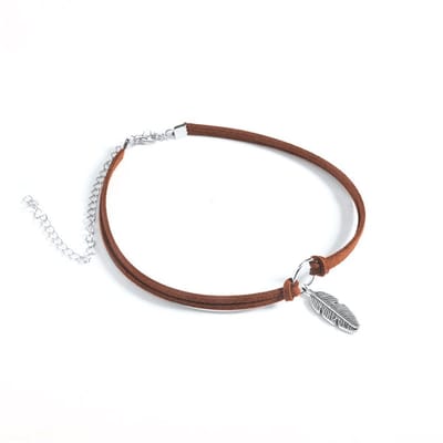Jomide Choker Bohemian - Veer Suède - Bruin
