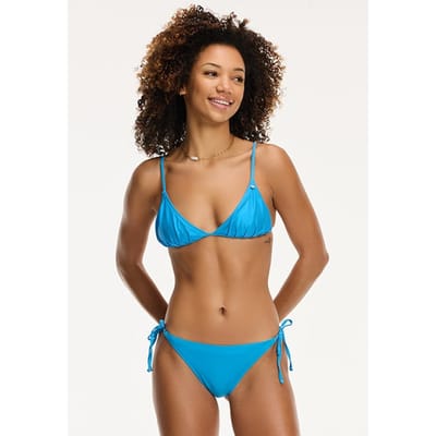 Shiwi Ladies Romy Bikini Set Metallic Blue Metallic Structure Size: 34 | Bikinis Outlet | Dames | Blauw