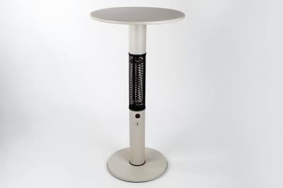 Monti HeatLine Vibe Beige - Elektrische statafel terrasverwarmer - 1500W - bartafel - Tafelblad Ø60 cm