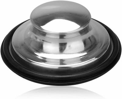 Universele Spoelbak Stop Universele Maat RVS met Rubberen Afdichting Chroom Afwerking