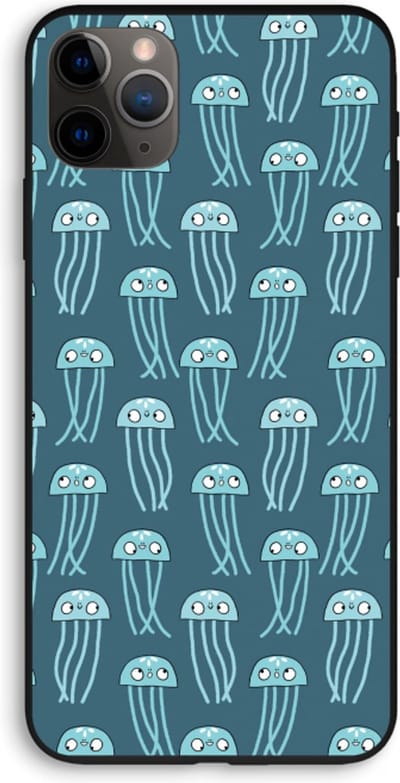 Case Company® - Hoesje geschikt voor iPhone 11 Pro Max hoesje - Kwallie - Biologisch Afbreekbaar Telefoonhoesje - Bescherming alle Kanten en Schermrand