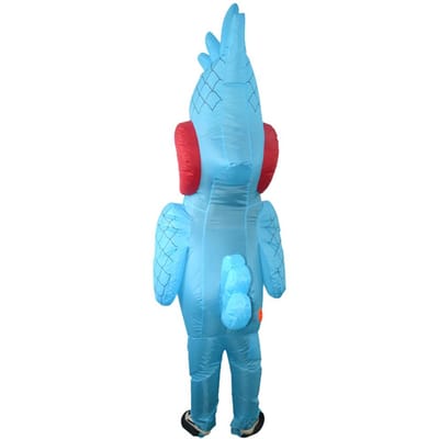 Costume gonflable de perroquet drôle pour adultes, accessoires de déguisement gonflable pour Halloween Cosplay blue