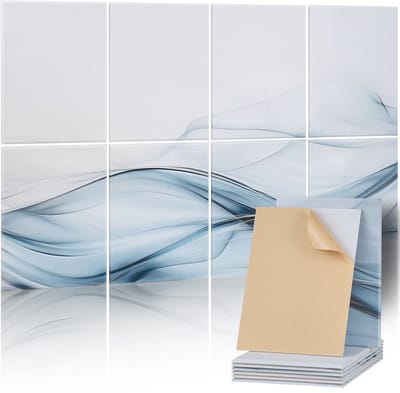 8-Pack Akoestische Panelen, 1200x800x10 mm, Geluidsabsorberende Wandpanelen met Zelfklevende Achterkant, Ideaal voor Thuis, Kantoor, Studio, Speelkamer, Theater, met Zijden Motief