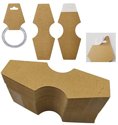 200 Stuks Displaykaarten voor Sieraden - Self-adhesieve Verpakking voor Kettingen en Armbanden
