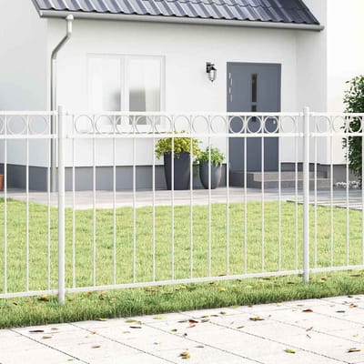 vidaXL Heckelement ASSEN Wit 170 x 150 cm Staal