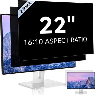 Dailygoods- Privacy Scherm 22 Inch - 2 Pack - Anti-glare - Oogbescherming - Schermbeschermer - PET Materiaal - 16:10 Beeldverhouding - Schermfilter