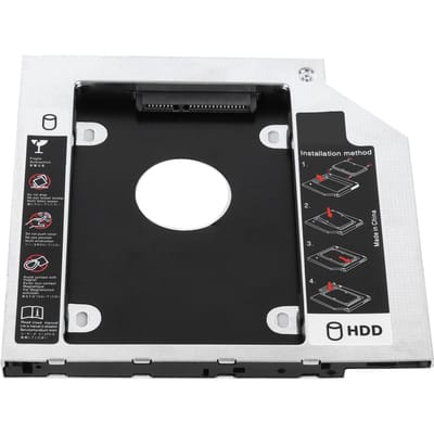 Boîtier Caddy HDD SATA3.0 9.5mm 12.7mm Universel Second Alliage d'Aluminium Accessoires Informatiques pour Ordinateur Portable 9.5mm  (Pas difficile à intégrer 9.5mm / 0.4in black