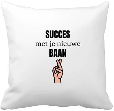 Akyol - succes met je nieuwe baan Kussen hoes - Collega - collega - bedankje - cadeautje voor collega - kado - afscheids cadeau - 40 bij 40 cm